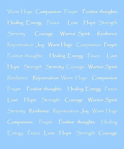 Compassion Blanket (Brand)- Strength Courage Super Soft Warm Hugs, Get Well Gift Blanket Plush Healing Thoughts Positive Energy Love & Hope (~9ct Purple, 50 x 65 Sherpa)