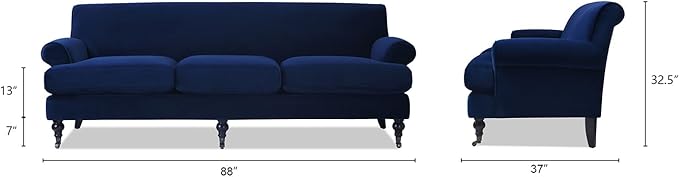 Jennifer Taylor Home Bliss 88" Lawson French Country Three-Cushion Tightback Sofa
