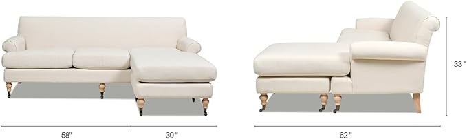 Jennifer Taylor Home Bliss Lawson 88" L-Shape Reversible Sectional Sofa