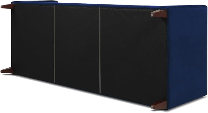 Jennifer Taylor Home Jack 84" Modern Tuxedo Tufted Sofa, Navy Blue Velvet