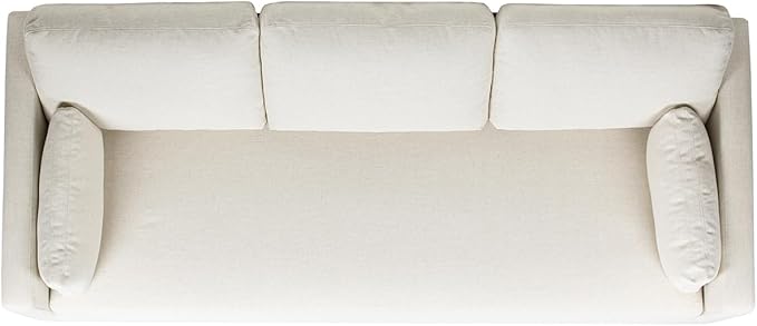 Jennifer Taylor Home Knox 84" Modern Farmhouse Sofa, Flax White Linen