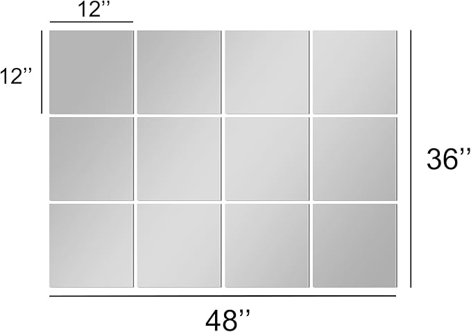 TRAHOME Home Gym Mirror Tiles for Wall, 12"x12"x12PCS Full Length Home Gym Workout Mirror for Garage, Bedroom, Living Room, Over The Door - Image 6