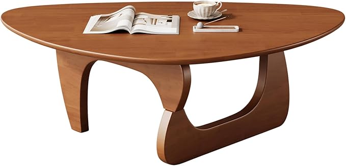 Mid Century Modern Coffee Table - Walnut Wooden Coffee Table for Living Room,Center Table Suitable for Bedroom Living Room Reception Office Tables (Walnut, Small 34.5 * 23.5 * 16in)