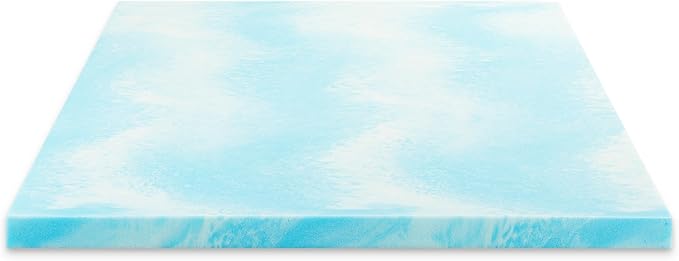 Best Price Mattress 3 Inch Swirl Gel AeroBreeze Cooling Air Flow Memory Foam Mattress Topper, Dorm Essentials, Queen