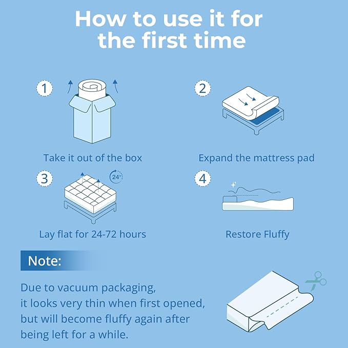 YUGYVOB Twin Mattress Topper - 800GSM Extra Thick Cooling & Breathable Mattress Pad with Deep Pocket 8"-21" & Soft Down Alternative Filling, Grey