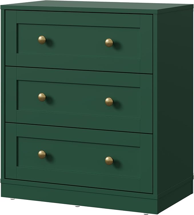 RoyalCraft Small 3 Drawer Dresser, Green Dresser for Bedroom, Wood Nightstand with Drawers, Modern Chest of Drawers for Closet, Living Room, Entryway - Image 9
