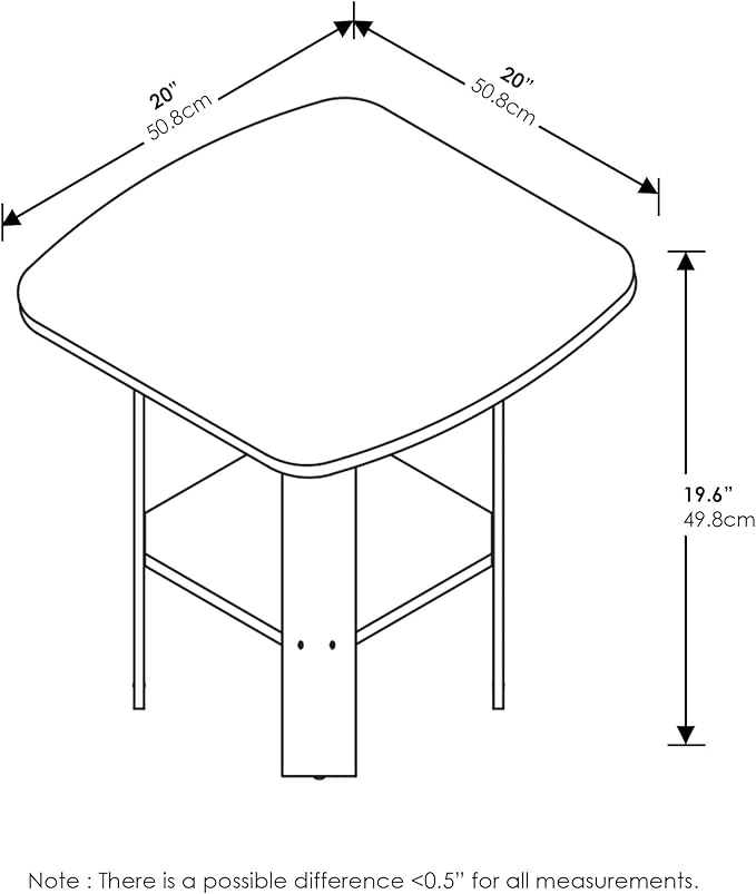 Furinno Simple Design Coffee Table and End Table, Espresso