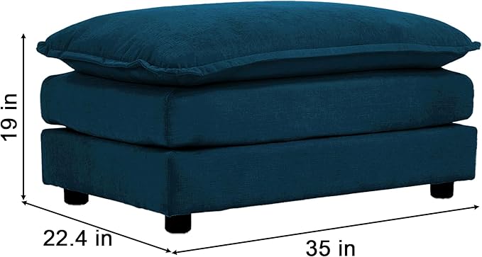 ERYE Oversized Loveseat Sectional Sofa Modern Deep Seat Reversible Chaises Sofa&Couch with 2 Movable Ottomans and 4 Pillows, Modular Sleeper Upholstered Couch for Living Room,Apartment,Studio,Office