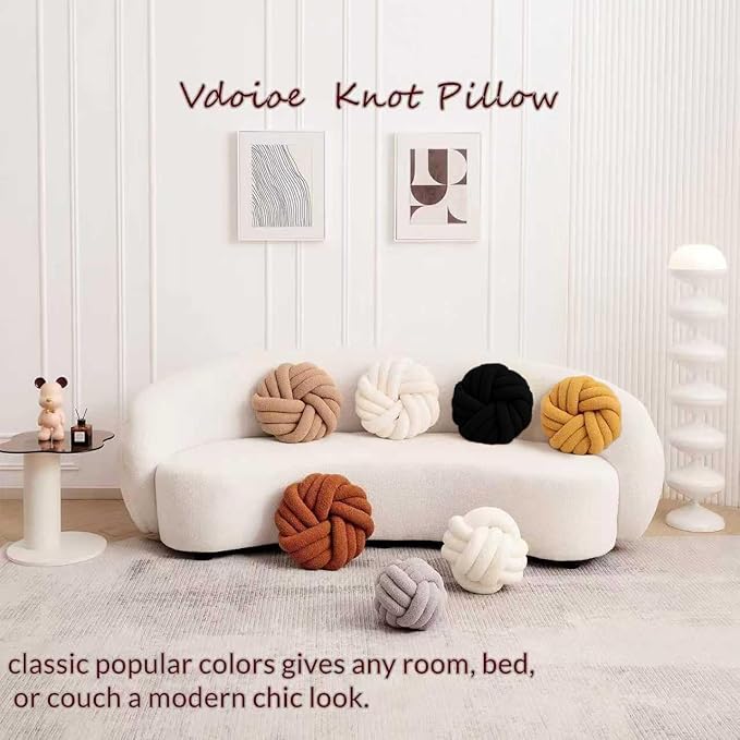 Black Ball Pillow 11.8 Inches Round Black Throw Pillow Simple Modern Ball Shaped Throw Pillow,Nordic Style Cushion Decorative Pillow for Couch,Sofa,Bedroom