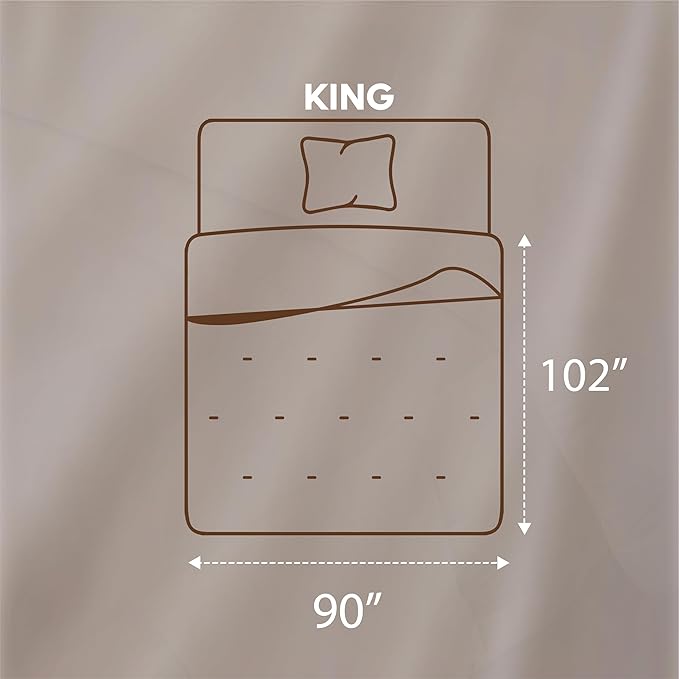 Utopia Bedding Comforters King Size, All Season Duvet Insert, Down Alternative King Comforter with Corner Tabs, Machine Washable Bed Comforter 90 x 102 Inches (Grey)
