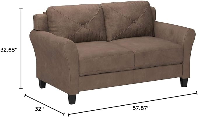 Lifestyle Solutions Grayson Loveseat, Brown