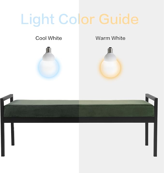 HomePop Modern Velvet Metal Bench| Modern Bench with Metal Leg | Bench for Living Room & Bedroom | Decorative Home Furniture - Loden Green Velvet - Image 10