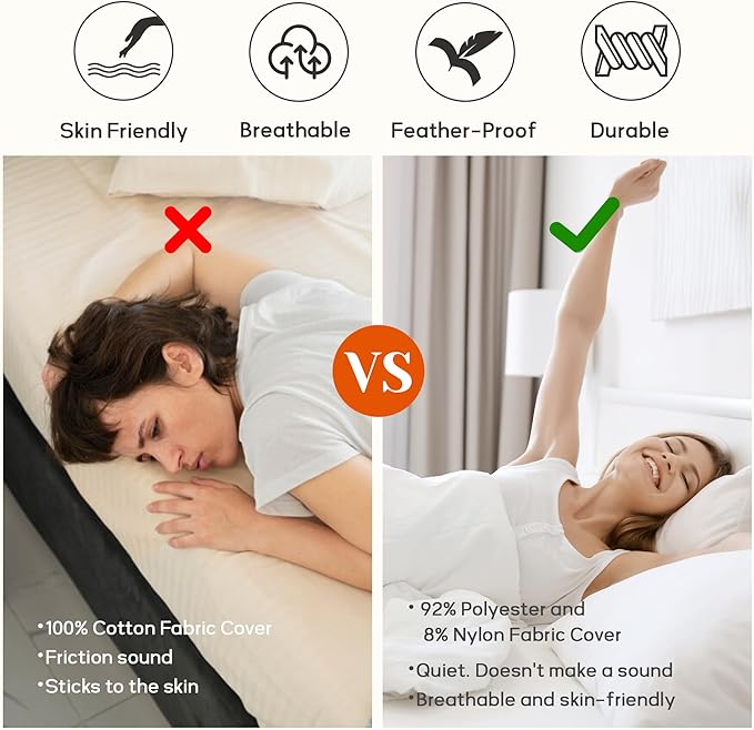 Joysoul California King Size Down Comforter - All Season Ultra Soft Goose Down & Feather Fiber Fill, Luxury Hotel Dark Gray Duvet Insert with Corner Tabs (108" X 94")