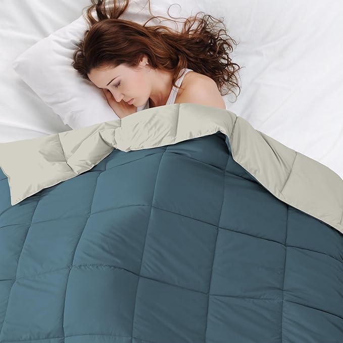 Modern Threads Down Alternative Reversible Comforter Teal/Beige California King