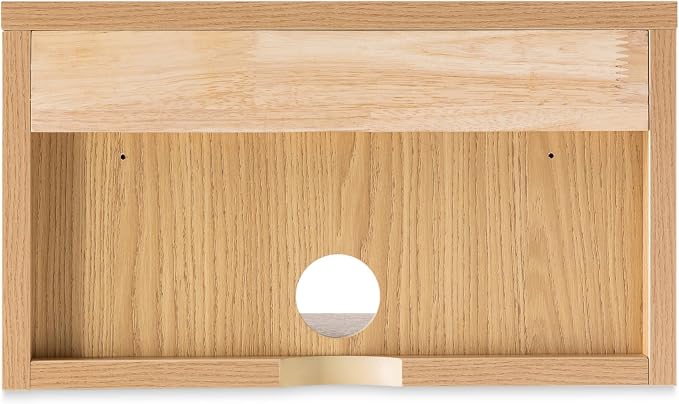 JONATHAN Y Ettore 15.71" Mid-Century Modern Floating Wall Mounted Nightstand with Soft-Close Drawer and Cable Hole, Light Oak (Set of 2) (NST2002C-SET2) - Image 8