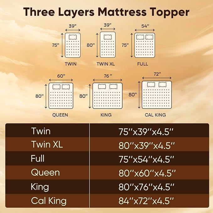 Queen Mattress Topper, 4.5 Inch Memory Foam Mattress Topper for Back Pain - 2.5" Cooling Memory Foam Soft and Supportive + 2" Pillow Top Mattress Pad Cover, with 8-21" Deep Pocket, Dark Gray