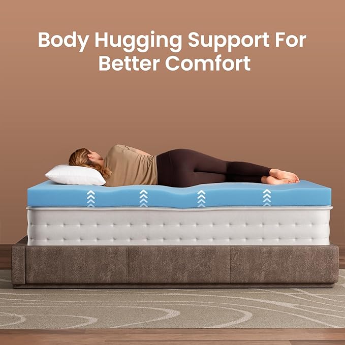 OhGeni Mattress Topper Pad 3" (Cover + Topper) White Queen