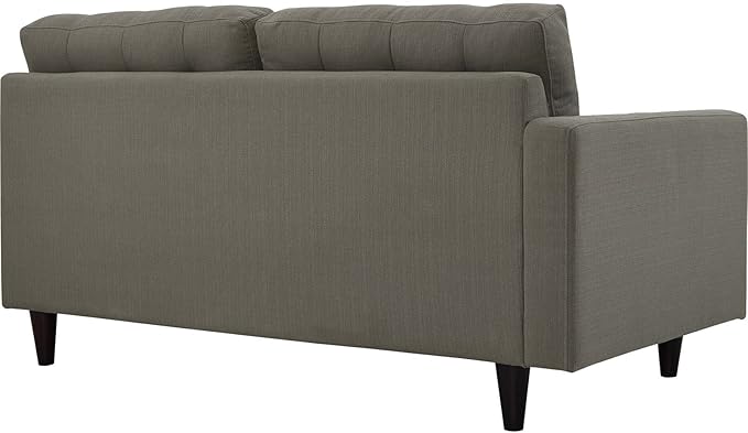 Modway Empress Mid-Century Modern Upholstered Fabric Corner Sofa In Oatmeal