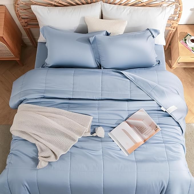 NEXHOME PRO 100% Viscose from Bamboo Comforter King Size - Ultra-Soft, Breathable, Lightweight All-Season & Summer Duvet Insert, Natural Temperature Regulating for Cooling Sleep
