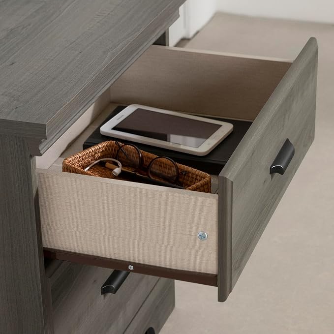 South Shore Versa 2-Drawer Nightstand Gray Maple, Traditional - Image 6