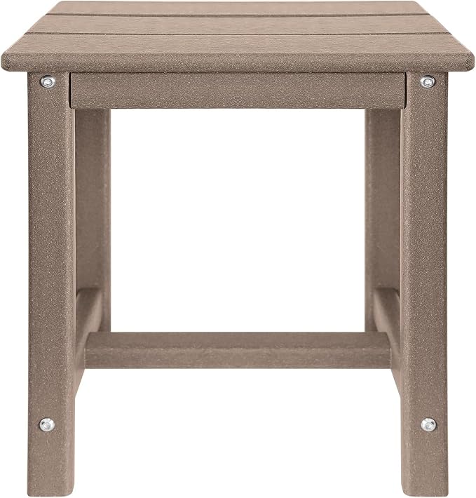 GARDENSTAR Adirondack Square Side Table,one-Tier Outdoor end Table, Patio Side Table for Pool,Porch,Backyard,Relaxing Companion (Teak) - Image 8