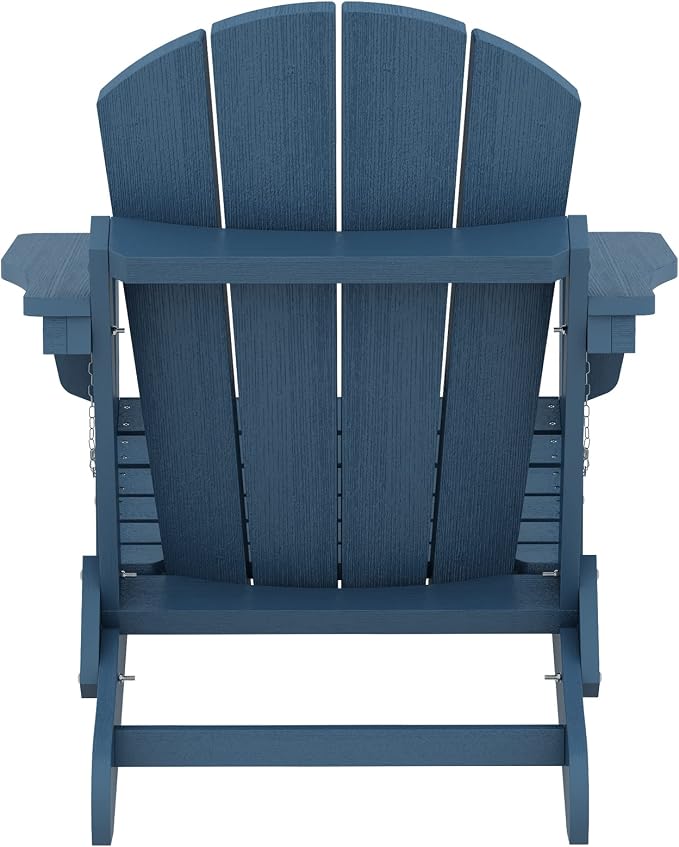 SERWALL Folding Adirondack Chair Patio Chair Lawn Chair Outdoor Adirondack Chairs Set of 6 Weather Resistant for Patio Deck Garden, Backyard Deck, Fire Pit - Blue - Image 10