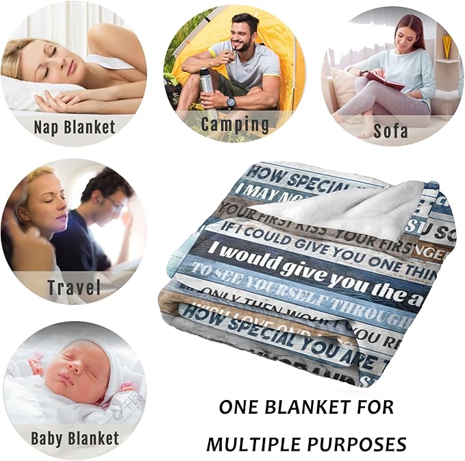 Soft Flannel Throw Blanket for Wife - Bed Blanket Gift (50x60) for Anniversary, Birthday, Mother's Day, Christmas, Valentine's Day