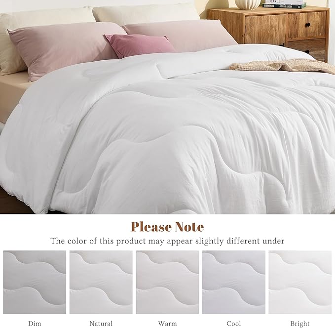 Queen Size Comforters Duvet Insert,Soft Down Alternative with Corner Tabs,Quilted Comforters for All Seasons,Machine Washable, Queen 88 x 88 Inches