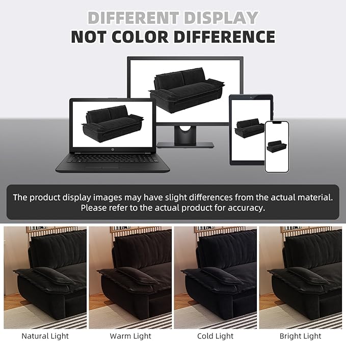 Ball & Cast 70.1" Convertible Sofa Bed,3-in-1 Pull Out Couch with Side Pockets,Multi-Functional Velvet Loveseat for Living Room,Bedroom,Apartment,Office,Black
