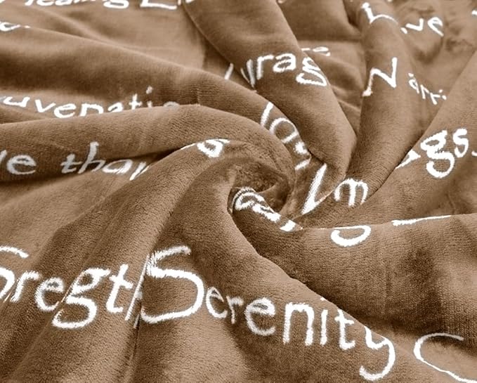 Compassion Blanket (Brand)- Strength Courage Super Soft Warm Hugs, Get Well Gift Blanket Plush Healing Thoughts Positive Energy Love & Hope (Camel, 50 x 65 Sherpa)