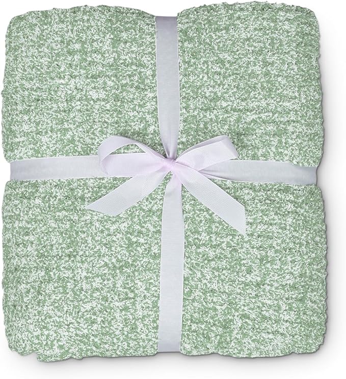MH MYLUNE HOME Ultra Soft Ribbed Throw Blanket for Couch 60x80 Inches Luxurious Super Cozy Fluffy Microfiber Blanket Plush Warm Reversible Throw Blankets for Sofa Bed - Sage Green 60 x 80 Inches