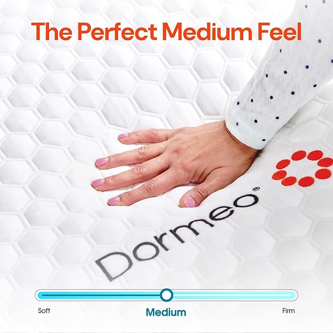 Dormeo Premium Twin Breathable Mattress Topper with 3-Zone OctaspringⓇ Technology for Optimal Back Support, Anti-Slip Bottom, Topper Only - Mattress Not Included