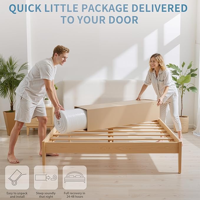 inight Full Hybrid Mattress 12 Inch, Fresh-Sleep Tech with Nebulign Foam, Medium Firm Cooling Airflow for Pressure Relief, Fiberglass Free, CFR 1633 Compliant