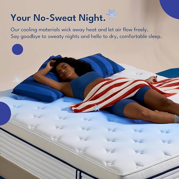 Full Size Mattress 12 Inch with Zoned Support, Medium Feel, Reinforced Edge Coils & Pressure-Relief Foam, Fiberglass-Free, CertiPUR-US Certified (12 Inch, Full (U.S. Standard))
