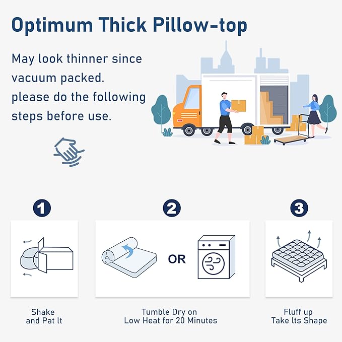 Queen Mattress Topper Extra Thick Pillowtop Mattress Pad Cover Cooling and Plush with 8-21 Inch Deep Pocket 3D Snow Down Alternative Fill Black
