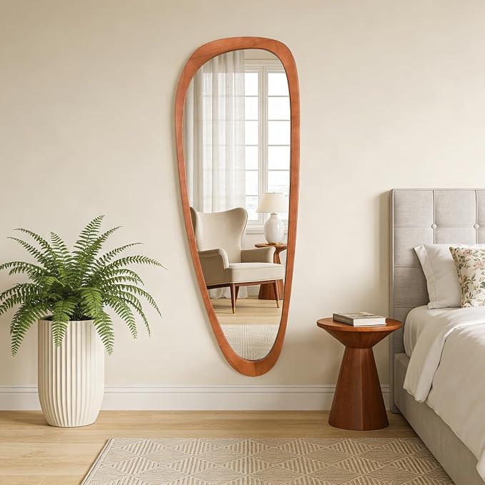 WallBeyond Asymmetrical Mirror, Irregular Mirror Full Length, Boho Wall Mirrors Decorative for Bedroom Living Room Entryway Hall, Mid Century Modern Decor 60" H x 22" W - Image 7