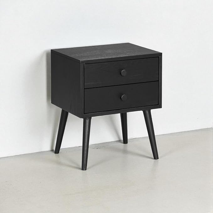 NTC Lux Nightstand with 2 Drawers, Featuring Adaptable Design, 150 lbs Load Capacity, Water-Resistant, Elevate Your Space, Easy Assembly - Burnt Black - Image 8