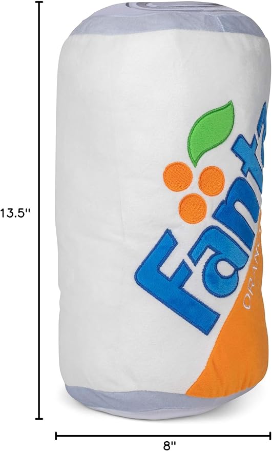Mark Feldstein & Associates Fanta Can Classic Orange 14 x 8 Polyester Fabric Soft Plush Throw Pillow