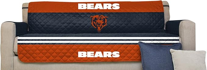 Pegasus Sports NFL Unisex NFL Sofa Couch Reversible Furniture Protector with Elastic Straps, 75-inches by 110-inches