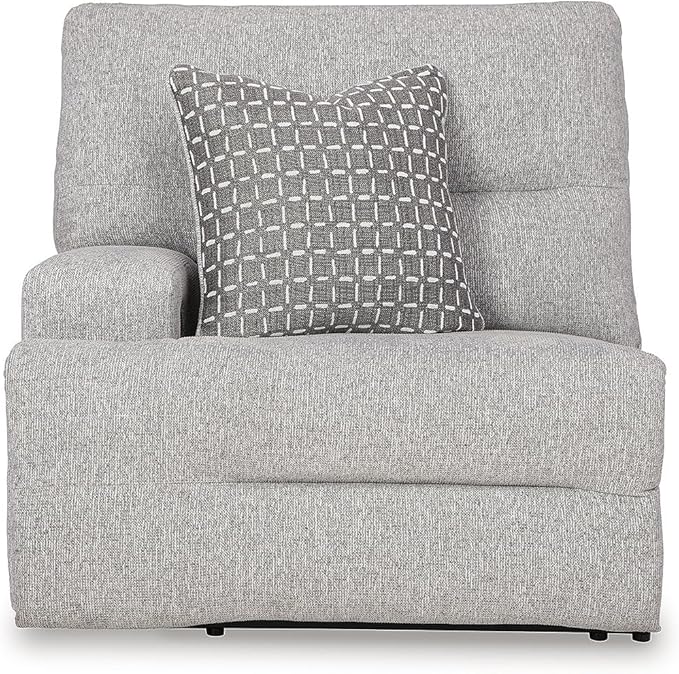 Signature Design by Ashley Acklen Place Stain Resistant Contemporary 5-Piece Power Reclining Sectional with Armrest, Throw Pillows and USB Port, Gray