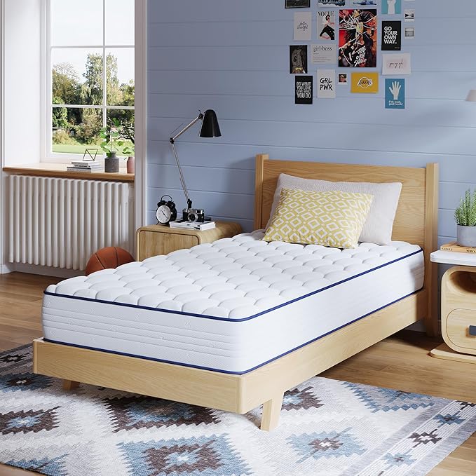 Avenco 6 Inch Twin XL Mattress, Twin Bed Mattresses in a Box, Medium Soft, Breathable Fabric Cover & Adaptive Support, CertiPUR-US Certified, Twin XL Size Mattress in Guest and Kids Bedroom