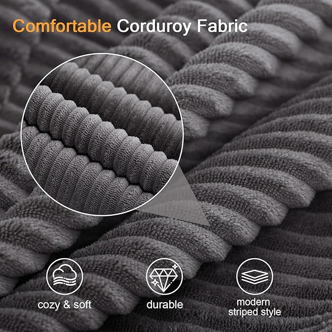 MeMoreCool Folding Futon Couch Queen – Boneless Corduroy Sofa Bed, Convertible Foam Floor Lounger with Pillow & Washable Cover, Foldable Sleeper for Living Room, Bedroom, Guest Space