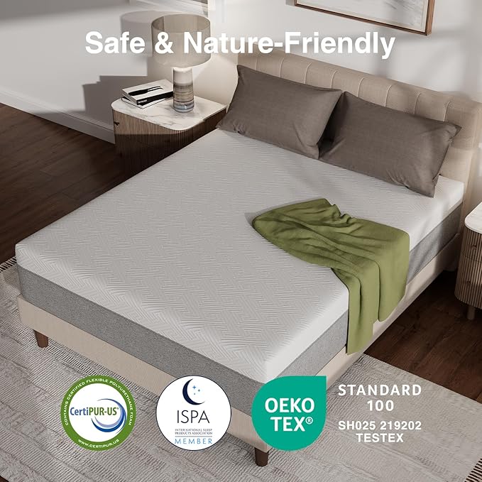 Novilla 12 Inch Full Size Mattress, Gel Memory Foam Full Mattress in a Box with Comfort Foam for Pressure Relief & Body Support & Cool Night Sleep, CertiPUR-US Certified