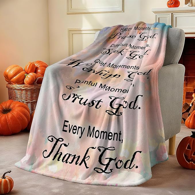 COMFAR Christian Gifts for Women Faith, Inspirational/Religious/Spiritual Gifts for Adults, Soft Throw Blankets for Women/Men, Personalized Blankets for Adults 40"x 50"