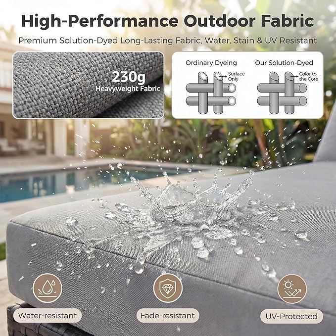 NICESOUL 29.3'' High Back Outdoor Patio Furniture Set with Firepit Natural Gas & Propane, 9 Piece Extra Large Conversation Set with Fire Pit Table, Modern Deep Wide Modular Wicker Sofa Couches, Gray