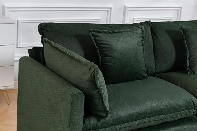 78'' Deep Seat Cloud Loveseat, Chenille Upholstered 2-Seats Modular Sectional Sofa Couch, Modern Comfy Settee Loveseat for Living Room Set, Small Apartment
