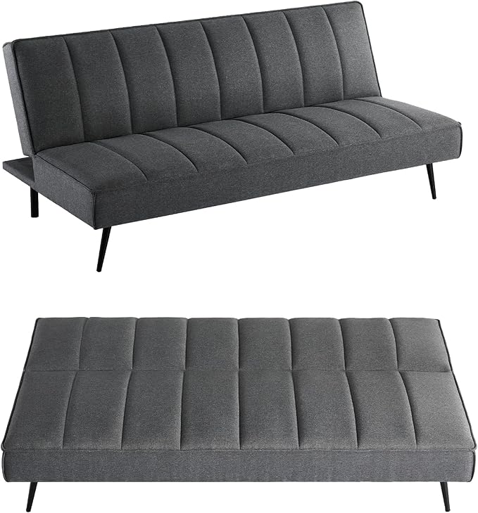 Zinus Quinn Sleeper Sofa, Convertible Sofa, Futon Sofa Bed, 2 in 1 Folding Sofa Bed for Apartments, Guest Rooms, and Compact Spaces