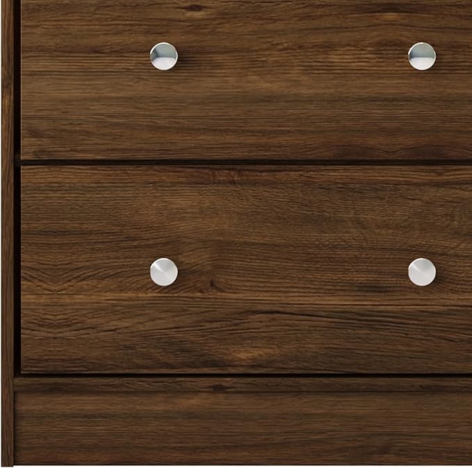 HOME DESIGN Altoona 3-Piece Bedroom Set with Dresser and Two Nightstands, Brown
