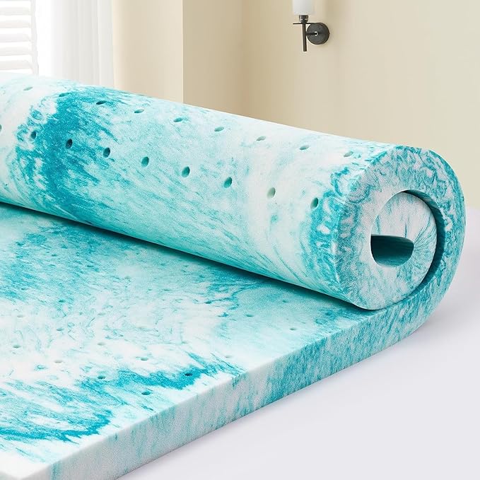 2 inch Memory Foam Mattress Topper King Size Bed, Gel Infused Memory Foam Mattress Pad for Back Pain Relief, 76x80 Inches