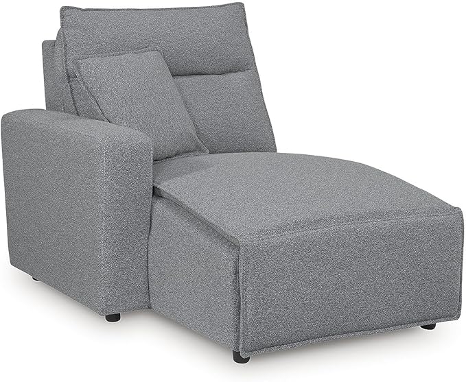 Signature Design by Ashley Modern ModMax II Stain Resistant U-Shape Right-Arm Facing 7-Piece Power Reclining Sectional with Chaise and Adjustable Headrest, Gray